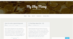 Desktop Screenshot of myblogmoney.com